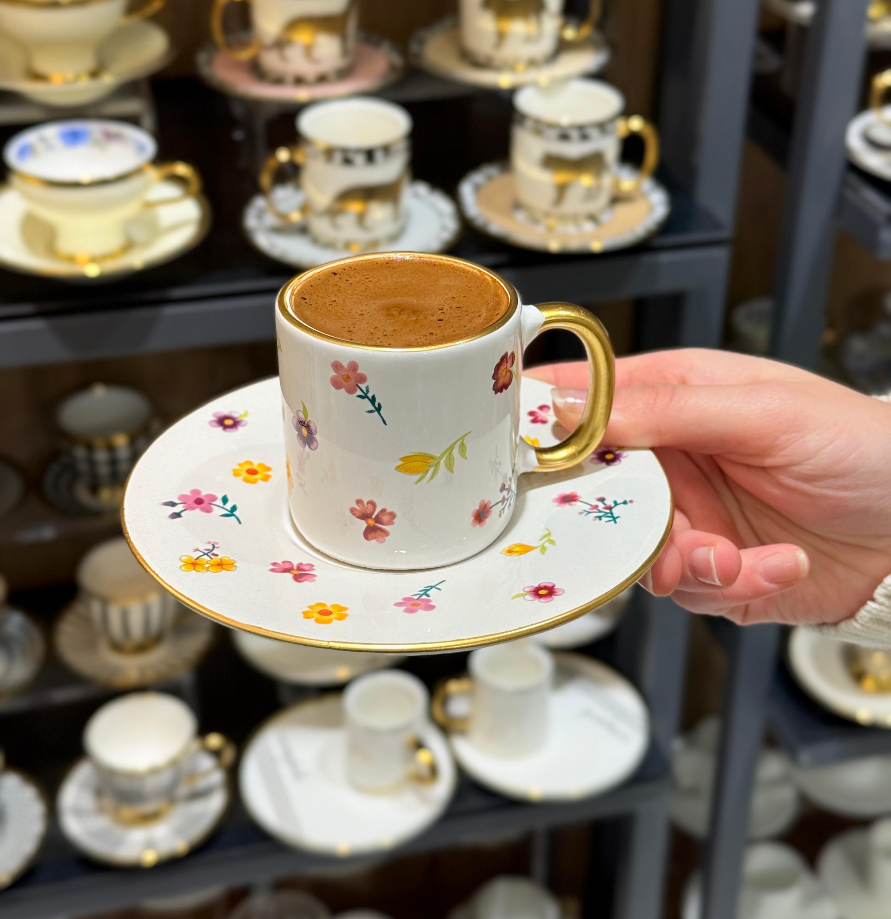 6lı Blossom Elegance Kahve Fincanı