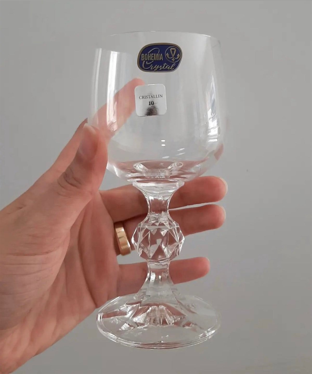 6'lı Bohemia Kristal Sterna Sade Kahve Yanı Kadehi