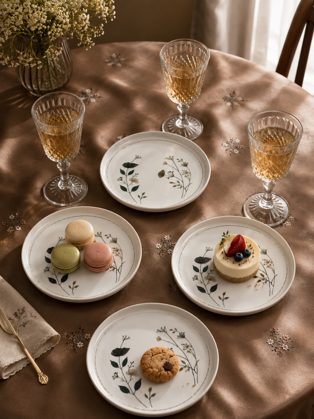 6lı Porselen Arte Lotus Pasta Tabağı 