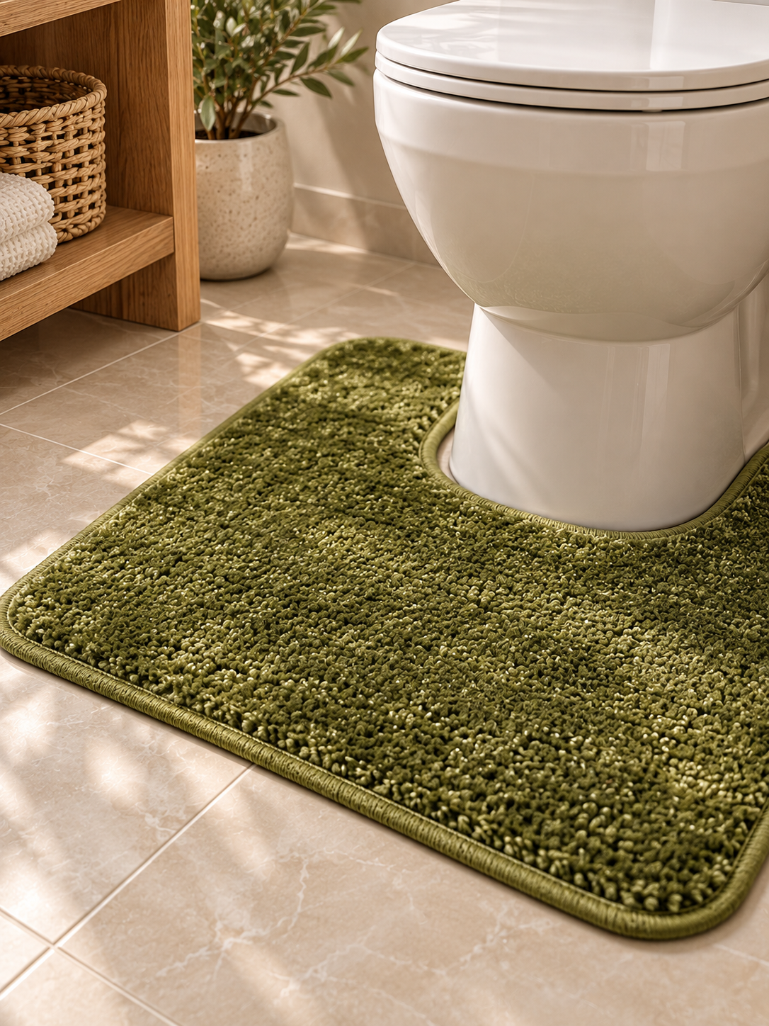 Sera Banyo Halısı 2li Yeşil 70*45cm 45*45cm