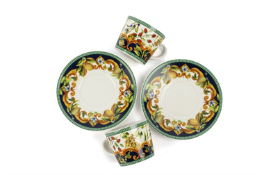  2li Capri Flora Kahve Fincan Seti 90cc