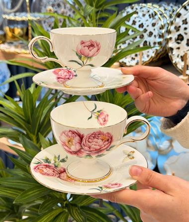  2li Redrose Çay Fincan Seti 220cc