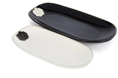  2li Rosaria Siyah Beyaz  Oval Tbk 13x26cm-35x15cm