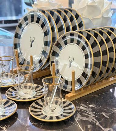  30 Parça Royal Stagoria Servis Pasta Çay Takımı Gold