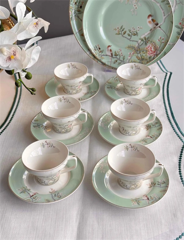  Bird Garden 6lı Türk Kahve Fincanı 90cc