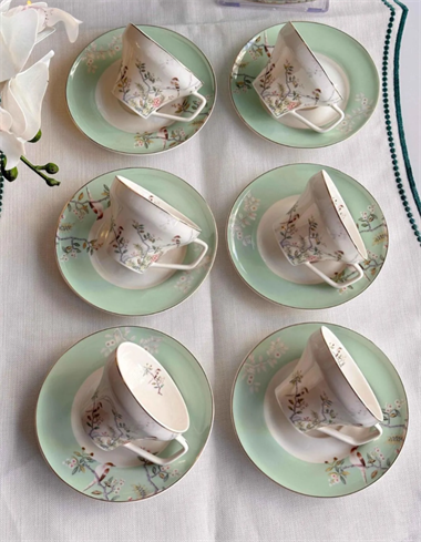  Bird Garden 6lı Türk Kahve Fincanı 90cc