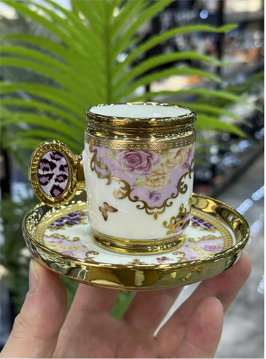  Caviar Lüx Porselen 6 Lı Fİncan Takımı Purple