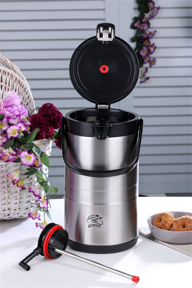  Cooker Paslanmaz Çelik Termos Siyah 3.5Lt