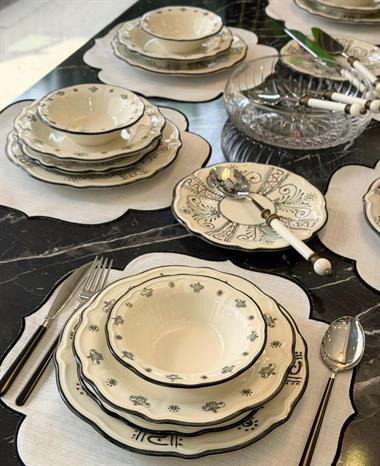 24 Parça 6 Kişilik Porselen Yemek takımı Helen