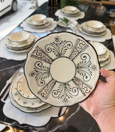 24 Parça 6 Kişilik Porselen Yemek takımı Helen