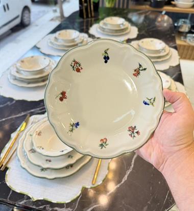  Vintage Rose Fulya 24 Parça 6 Kişilik Yemek takımı