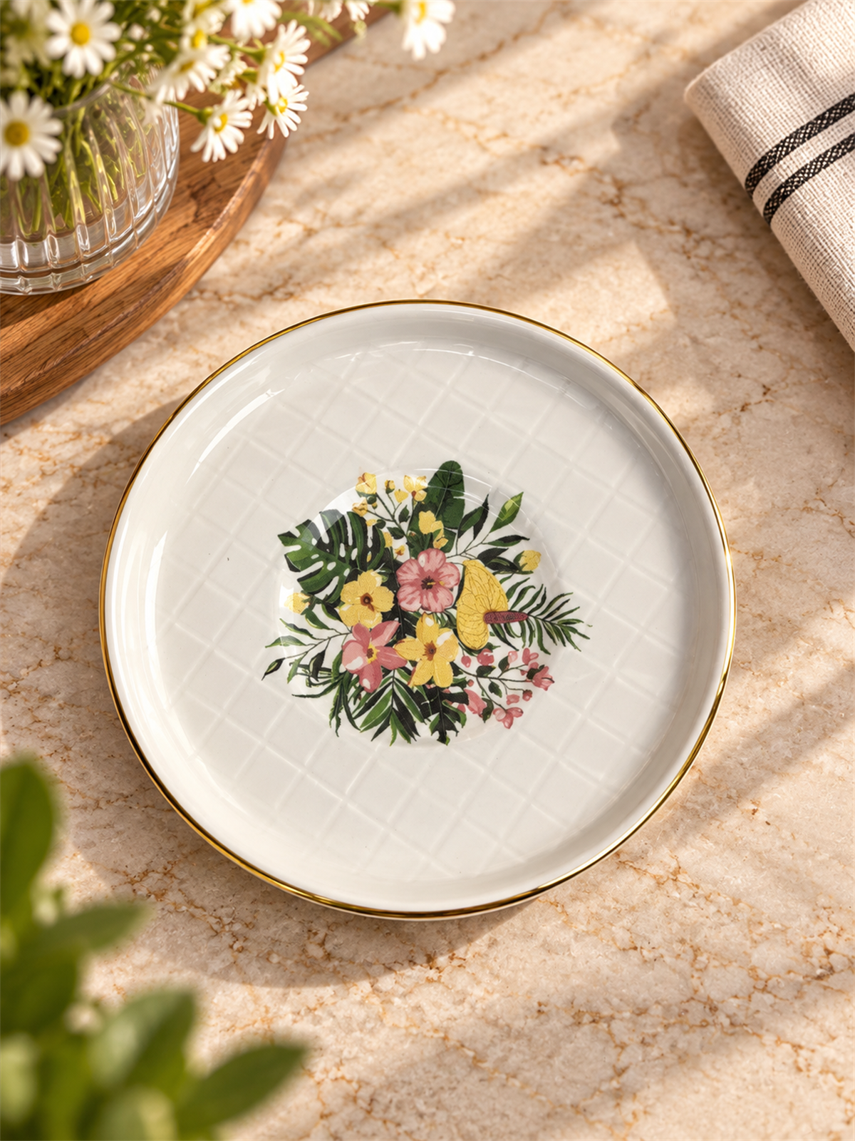 12 Parça 6 Kişilik Flower Çay Seti