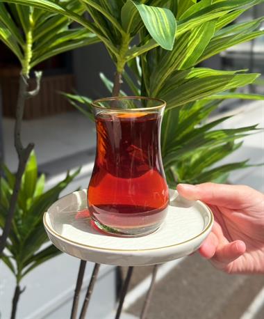 12 Parça 6 Kişilik İstinye Serisi Çay Takımı Gold 