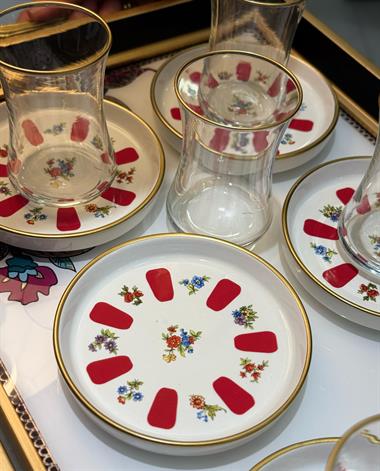 12 Parça Acem Modern Çay Takımı Seti