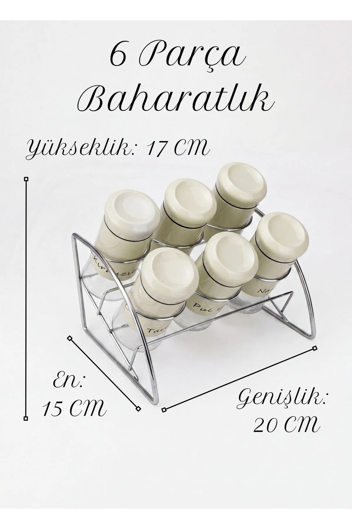 13 Parça Beyaz Baharatlık, Kavanoz ve Yağlık&Sirkelik Seti