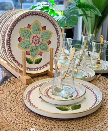 18 Parça Azura Bloom Pasta Çay Saati Seti 