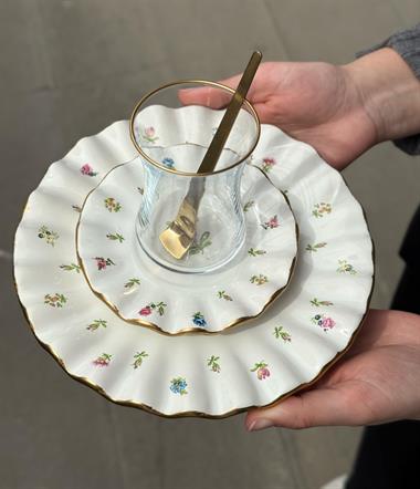 18 Parça Beautiful Pasta Çay Saati Seti 