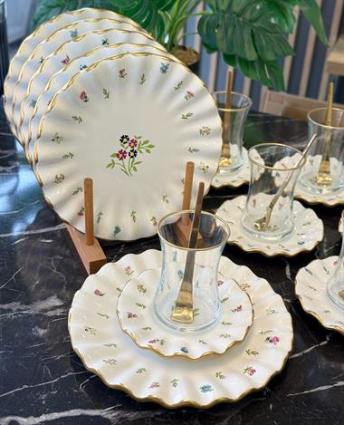 18 Parça Beautiful Pasta Çay Saati Seti 