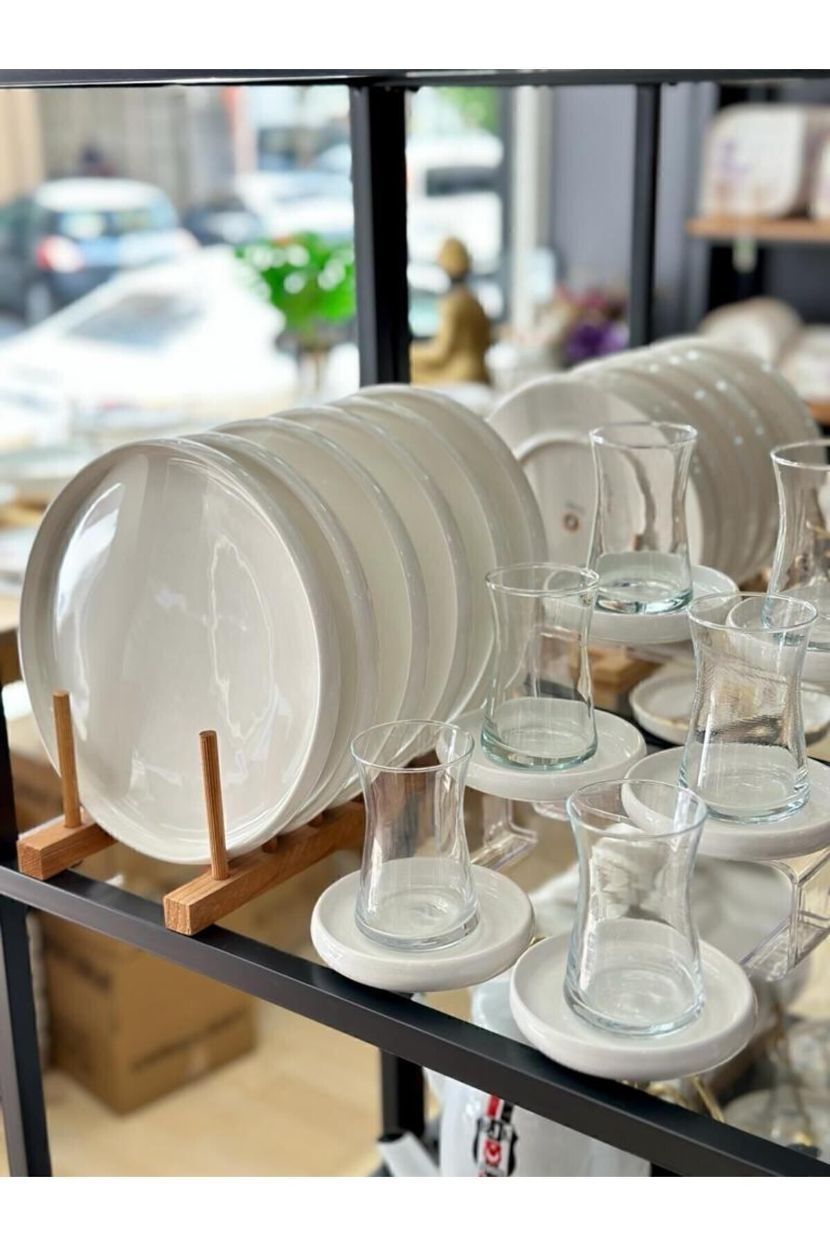 18 Parça Bianco Perla Pasta Tabağı ve Çay Takımı Seti