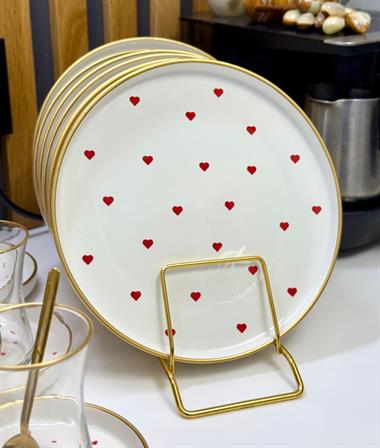 18 Parça Love Pasta Çay Saati Seti Gold