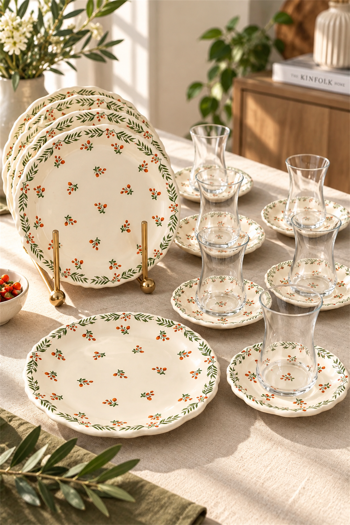 18 Parça Masal Pasta Çay Takımı Seti