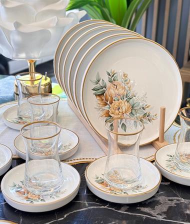 18 Parça Modern Green Pasta Çay Saati Seti