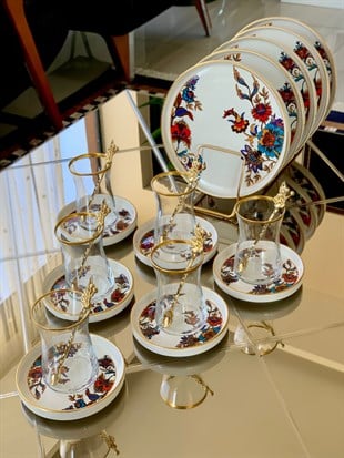 18 Parça Modern LEILA Pasta Çay Saati Seti