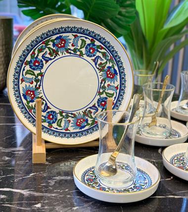 18 Parça Topkapı Pasta Çay Saati Seti Gold