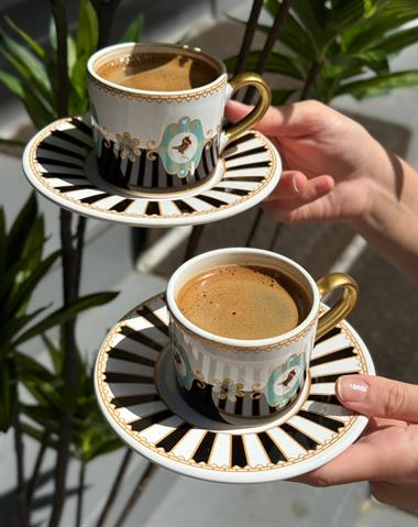 2 Kişilik Piano Black Soho Double Kahve Fincanı