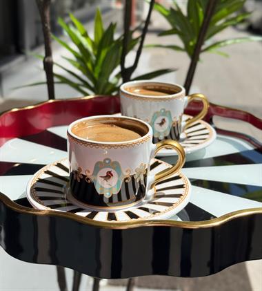 2 Kişilik Piano Black Soho Double Kahve Fincanı