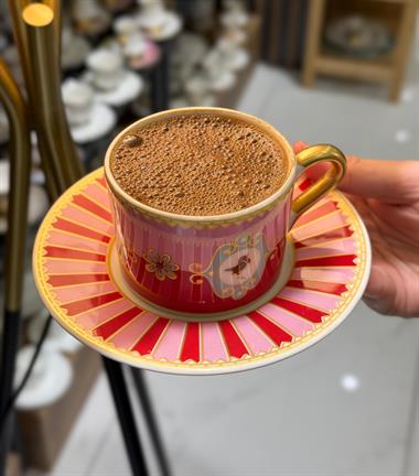2 Kişilik Pink Bird Soho Double Kahve Fincanı