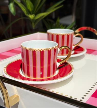 2 Kişilik Red Double Kahve Fincanı