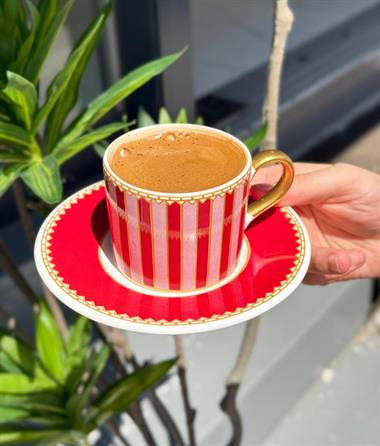 2 Kişilik Red Double Kahve Fincanı