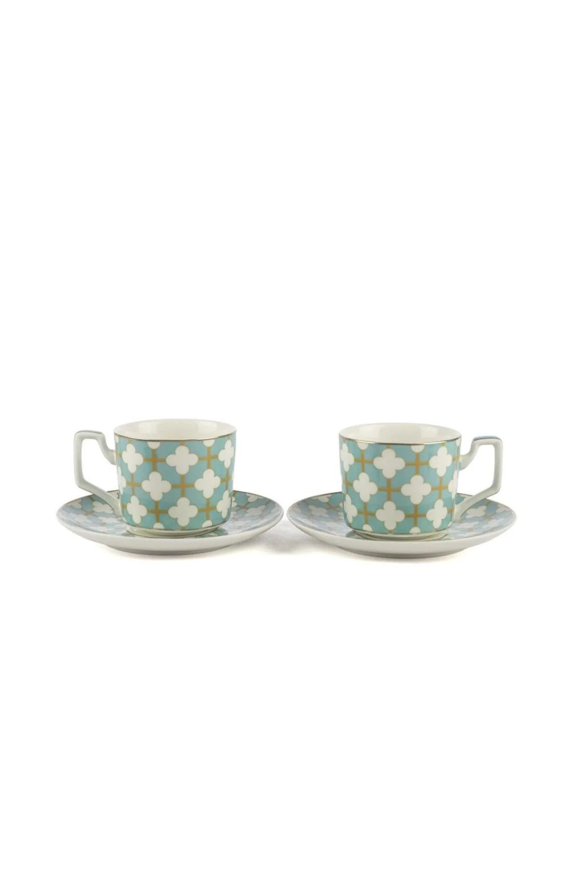 2 Kişilik Porselen Angel Mint Kahve Fincanı 90 ml