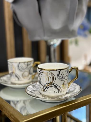 2 Kişilik Porselen Kahve Fincanı