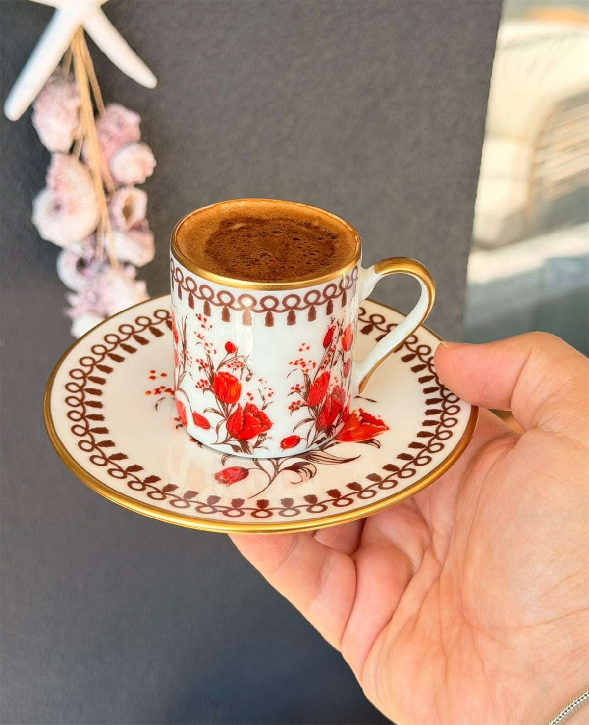 2 Kişilik Porselen Nostalji Kahve Fincanı Takımı