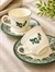 2 Kişilik Porselen Velour Green Çay Fincanı
