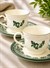 2 Kişilik Porselen Velour Green Çay Fincanı
