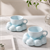 2 Kişilik Puffy Blue Kahve Fincanı