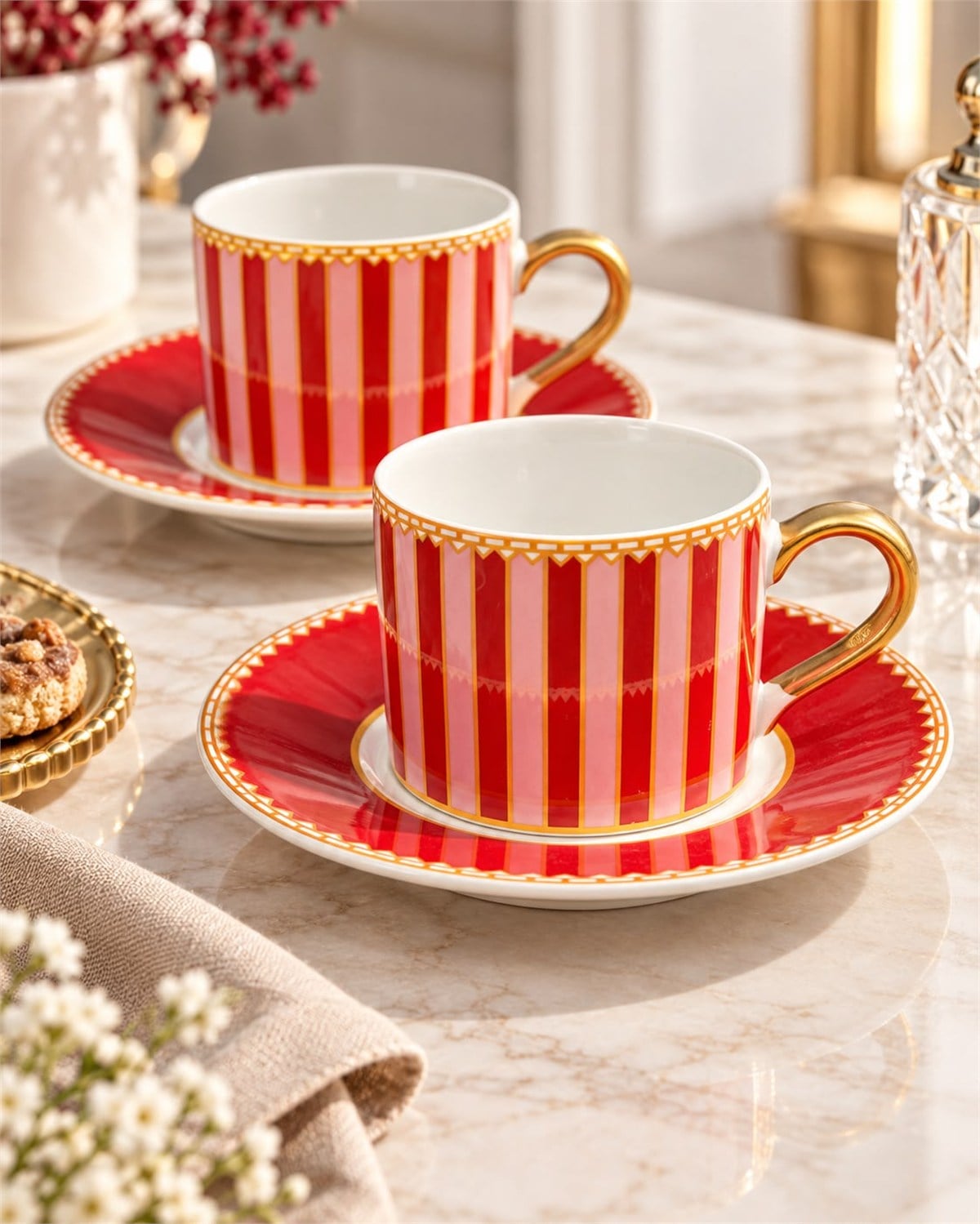 2 Kişilik Red Double Kahve Fincanı