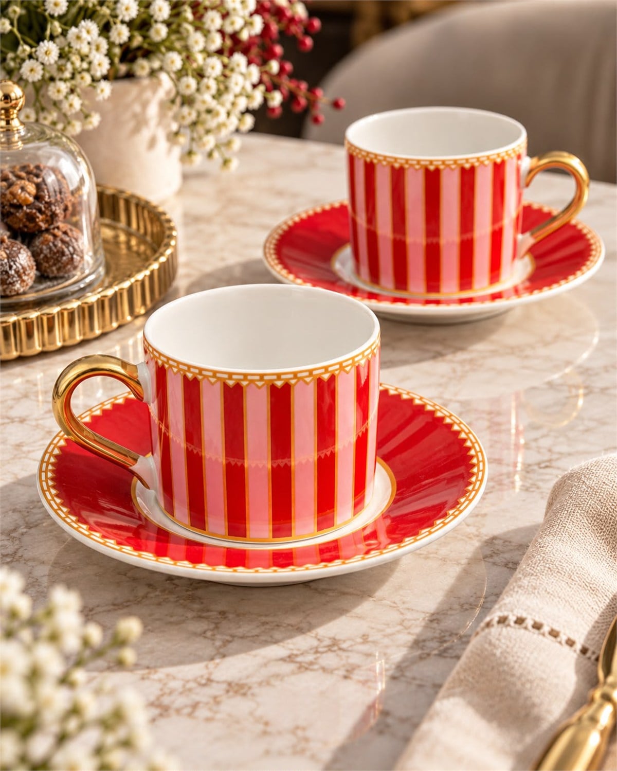 2 Kişilik Red Double Kahve Fincanı