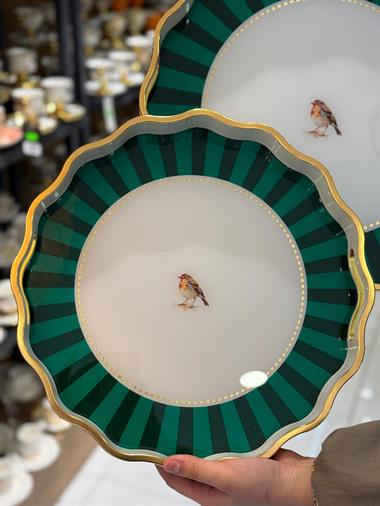 2li Green Bird Lüks Tepsi