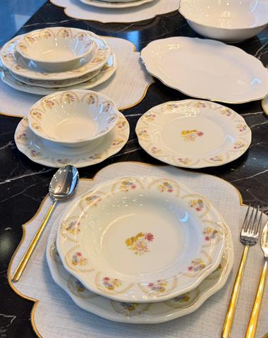 24 Parça 6 Kişilik Porselen Yemek takımı Royal Bellis Tifany 