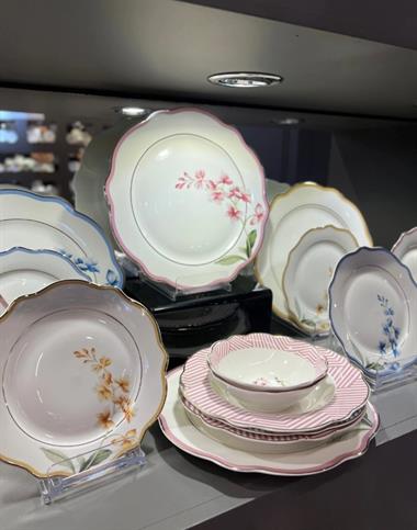 24 Parça 6 Kişilik Porselen Yemek Takımı Colorful