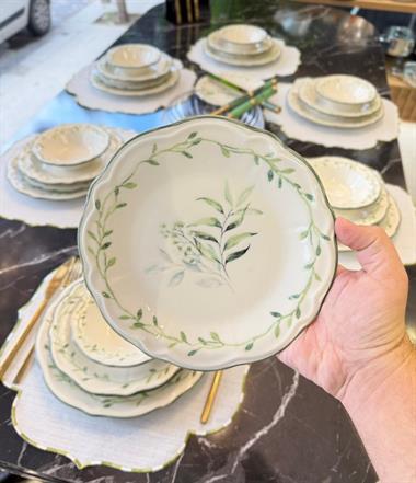 24 Parça 6 Kişilik Porselen Yemek takımı Olivessa