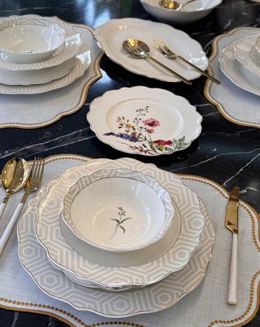 24 Parça 6 Kişilik Porselen Yemek Takımı Scarlet