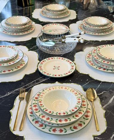 24 Parça 6 Kişilik Porselen Yemek takımı Rosalie