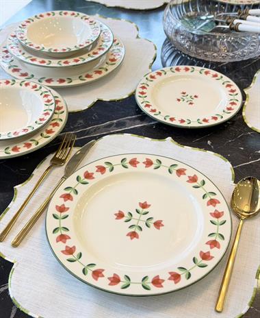 24 Parça 6 Kişilik Porselen Yemek takımı Rosalie