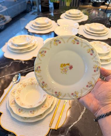 24 Parça 6 Kişilik Porselen Yemek takımı Royal Bellis Tifany 