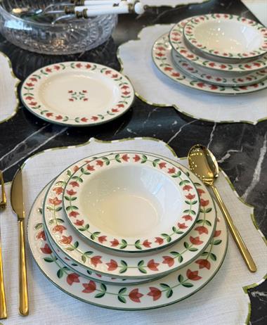 24 Parça 6 Kişilik Porselen Yemek takımı Rosalie